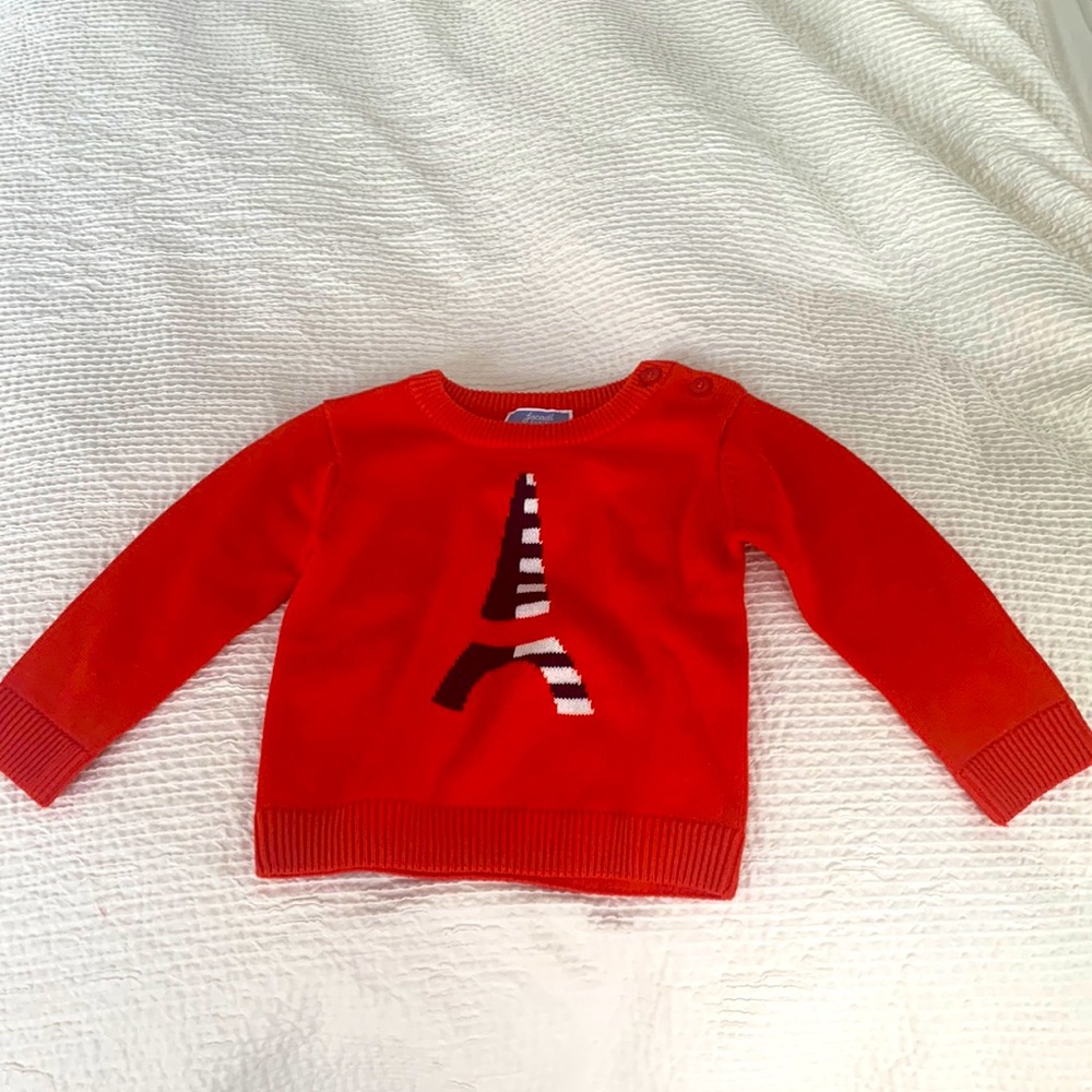 Jacadi kids France Eiffel Tower sweater -12 months. New with tags